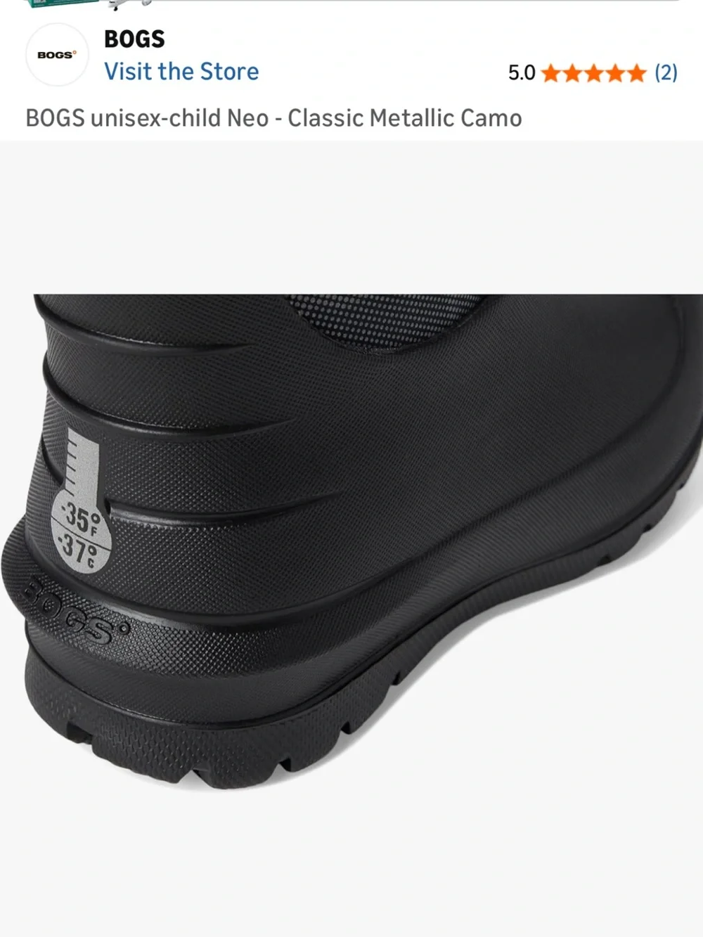 Bogs‎ Black Kids Waterproof Neo Insulated Boots size 11, unisex